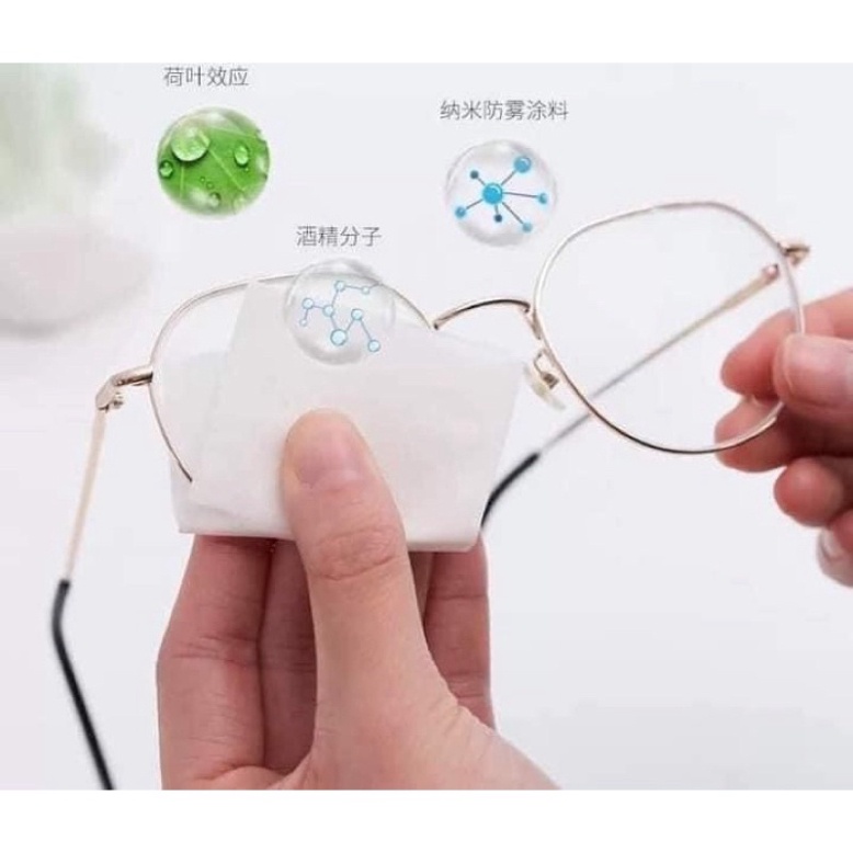 PVN43673 Miếng Khăn Giấy Lau Kính Nano Chống Mờ Sương, Vân Tay, Bụi Bám và hơi nước