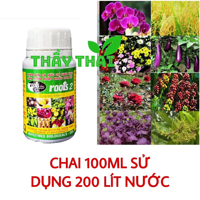 [FREESHIP - CHÍNH HÃNG] kích ra rễ cực mạnh roots 2 usa -phân bón lá hữu cơ sinh học roots 2 nhập mỹ