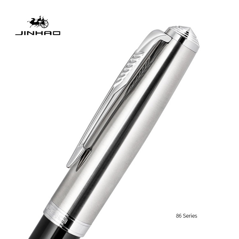 Bút máy màu bạc phong cách cổ điển cho văn phòng/trường học Jinhao 86 Classic Retro B6277 sử dụng hàng ngày
