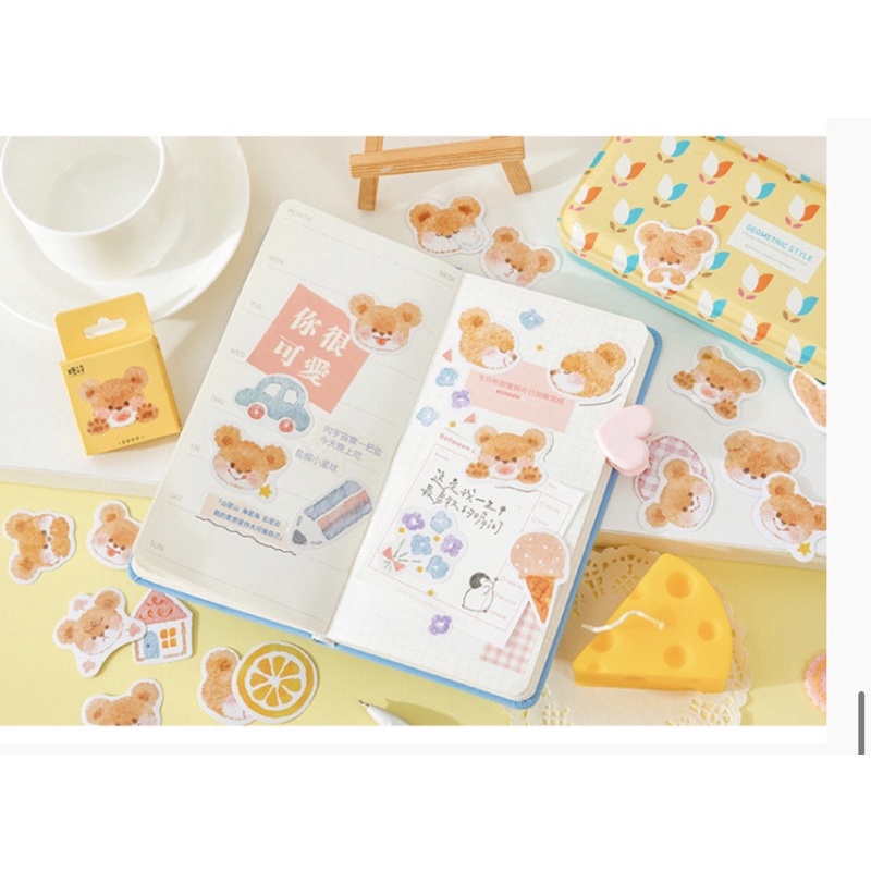 Combo sỉ 20 hộp sticker gấu đáng yêu