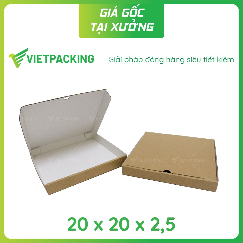 20x20x2,5 - 50 hộp carton nắp gài mỏng V114