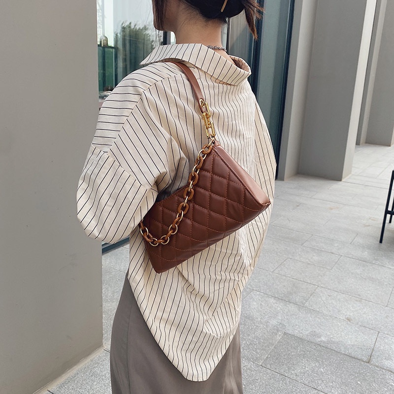 Túi Đeo Vai Phối Dây Xích Thời Trang Mới Năm 2021 Cho Nữ