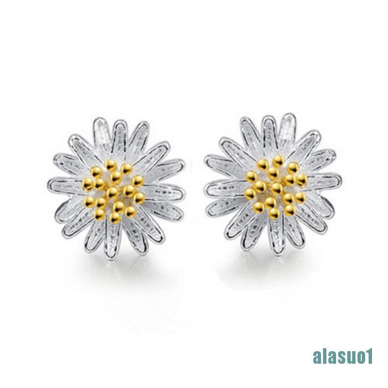 Bông tai mạ bạc 925 hình hoa cúc thời trang kiểu mới cho nữ