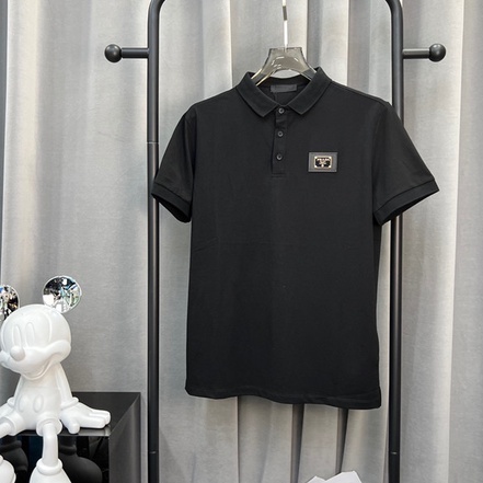 Áo Thun POLO Da Thêu Chữ Ngắn Tay Thời Trang Hè Năng Động Dành Cho S-4XL PRAD1 2022