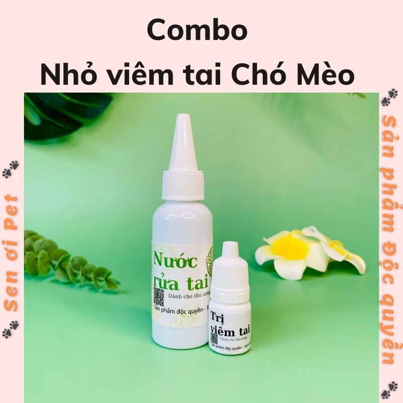 Combo Nhỏ viêm tai chó mèo
