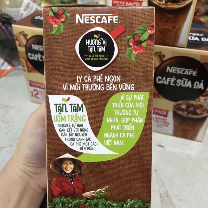 Hộp Cà phê Nescafe NESTLE Sữa Đá 3 in 1 công thức mới x2 sánh quyện hộp 10 gói - 24g/gói☕