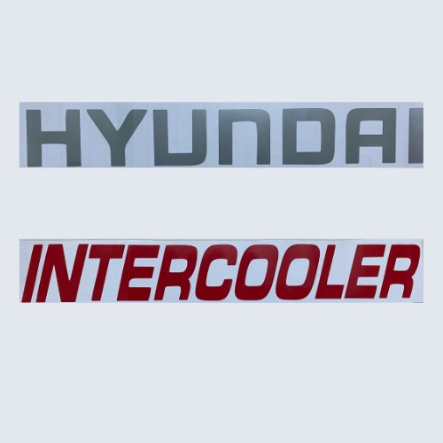 Tem dán chữ Huyndai và intercooler cho các dòng xe Ô tô tải huyndai(HD65, HD72...)