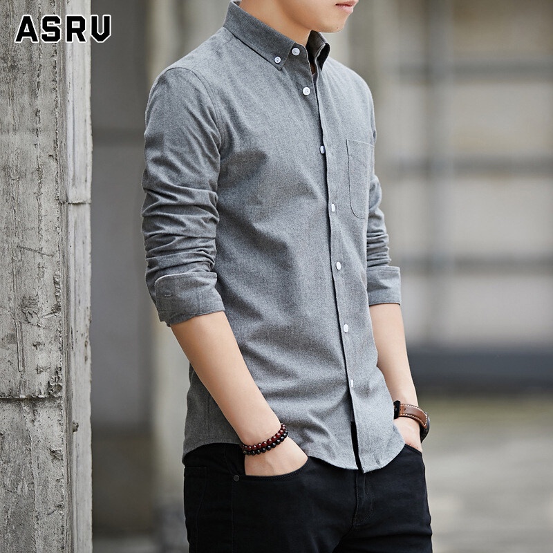 Áo Sơ Mi Nam Dài Tay Cổ Bẻ Thời Trang Hàn
