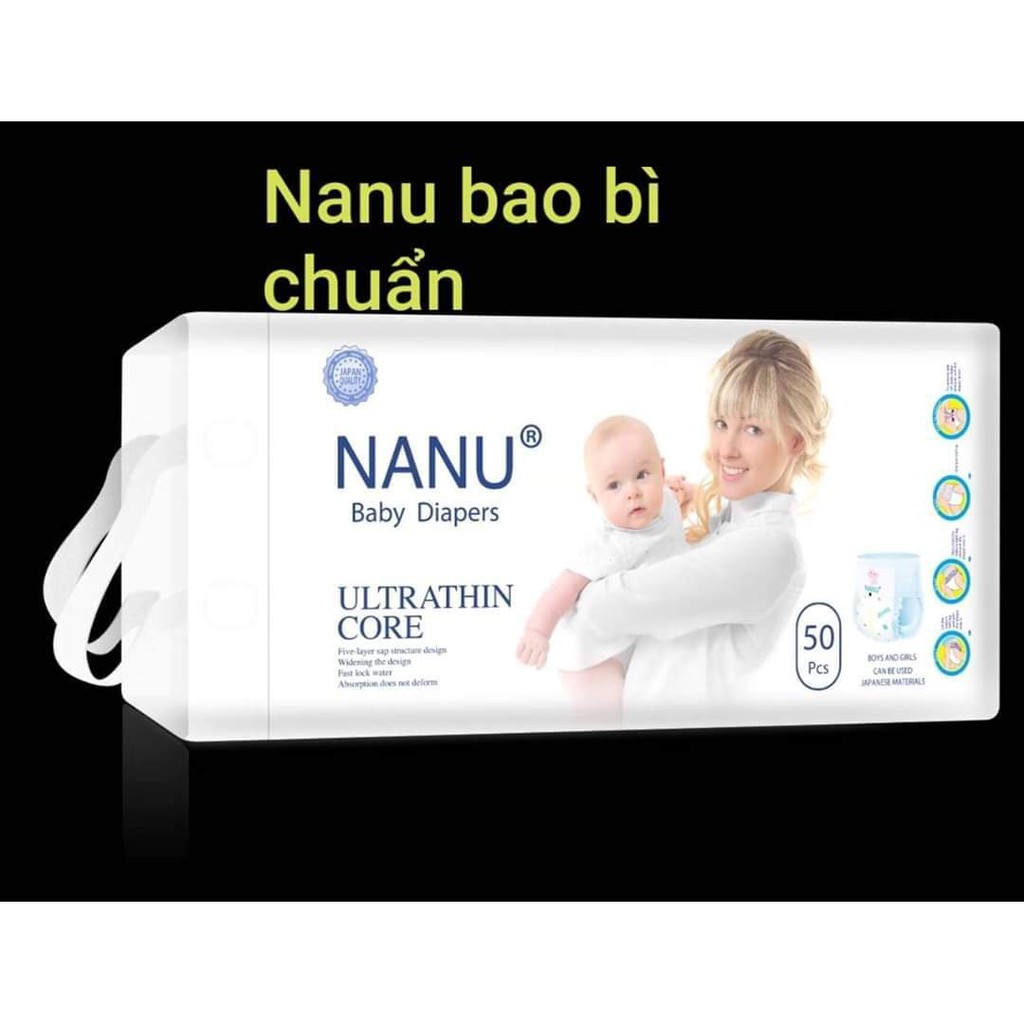 Bỉm, Tã Quần NANU Xuất Nhật 50 Miếng Đủ Size M/L/XL/XXL/XXXL Cho Bé Siêu Thấm, Mỏng Mát Tránh Hăm Da - BAMEGAO