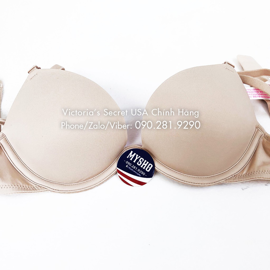 (34C/C75 - Bill Mỹ) - Áo ngực Super Push-up  (13) màu nude, đen, nâng nhiều Super Nude, Pink Victoria's Secret USA | BigBuy360 - bigbuy360.vn