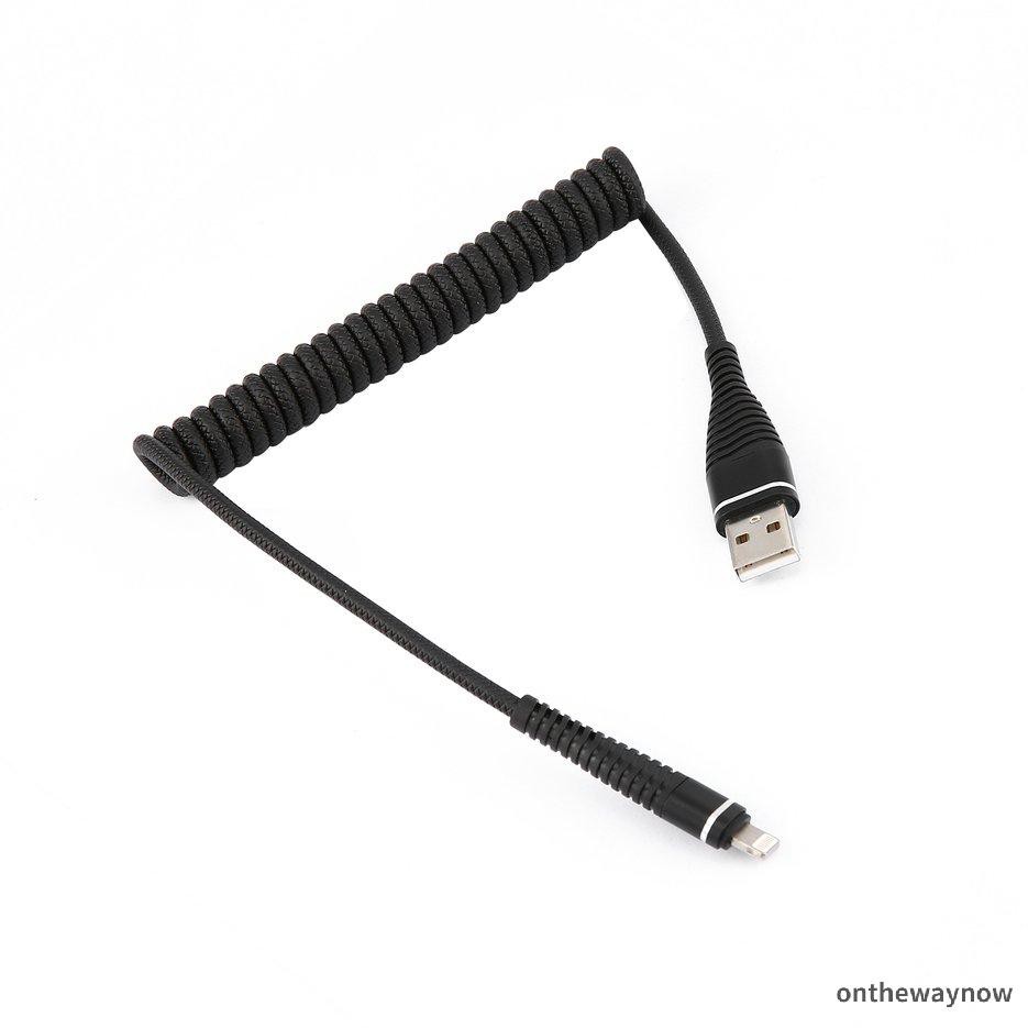 Dây Cáp Sạc Usb 8 Pin Dạng Xoắn Lò Xo Cho Iphone