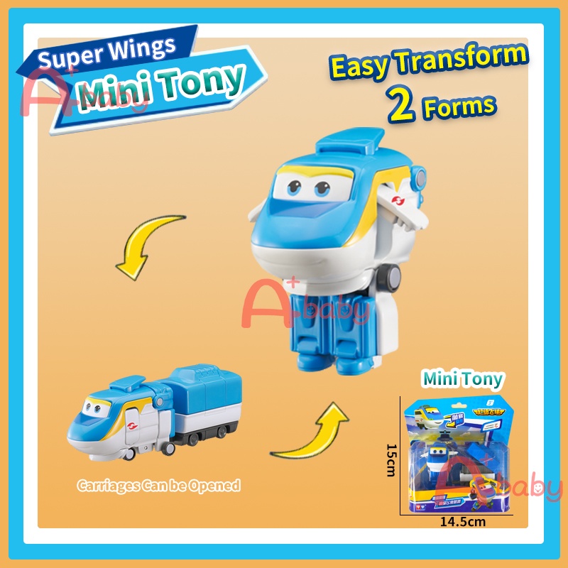 Super Wings 11 Đồ chơi robot biến hình thành lime/ tony/ tino cho bé