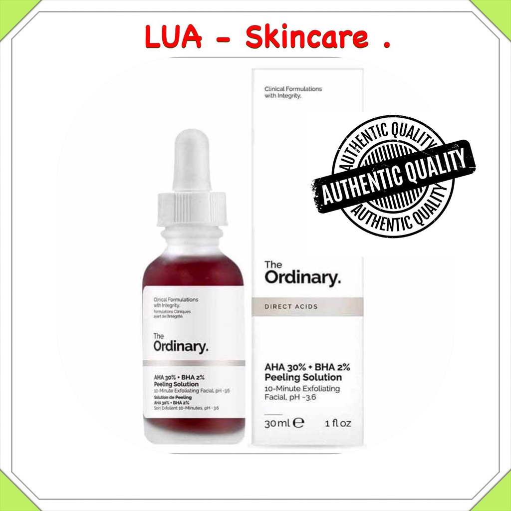 Tinh chất tẩy tế bào chết hóa học The Ordinary AHA 30% + BHA 2% Peeling Solution