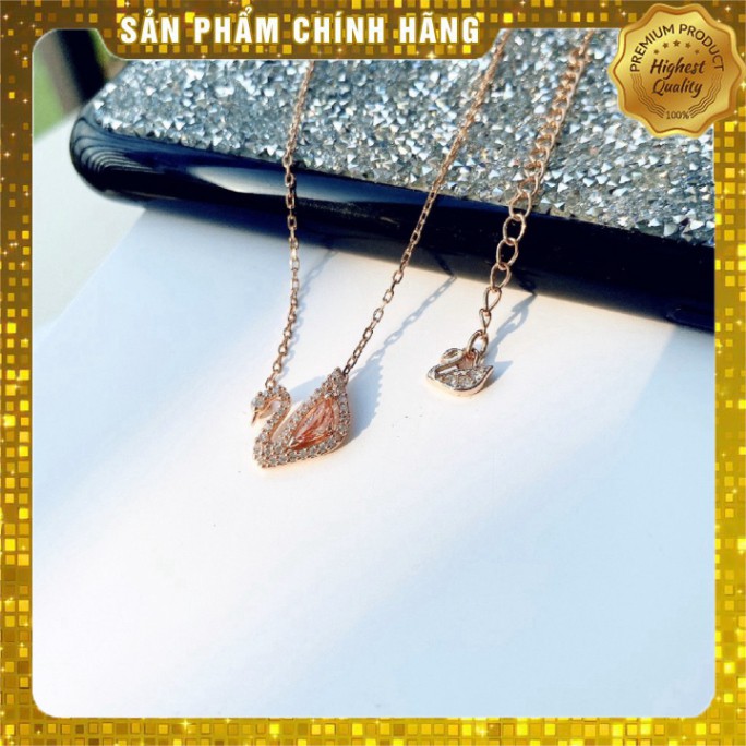 [Swarovski Chính Hãng] Vòng Cổ Swarovski Dazzling Swan Necklace Multi-Colored Rose-Gold Tone Plated