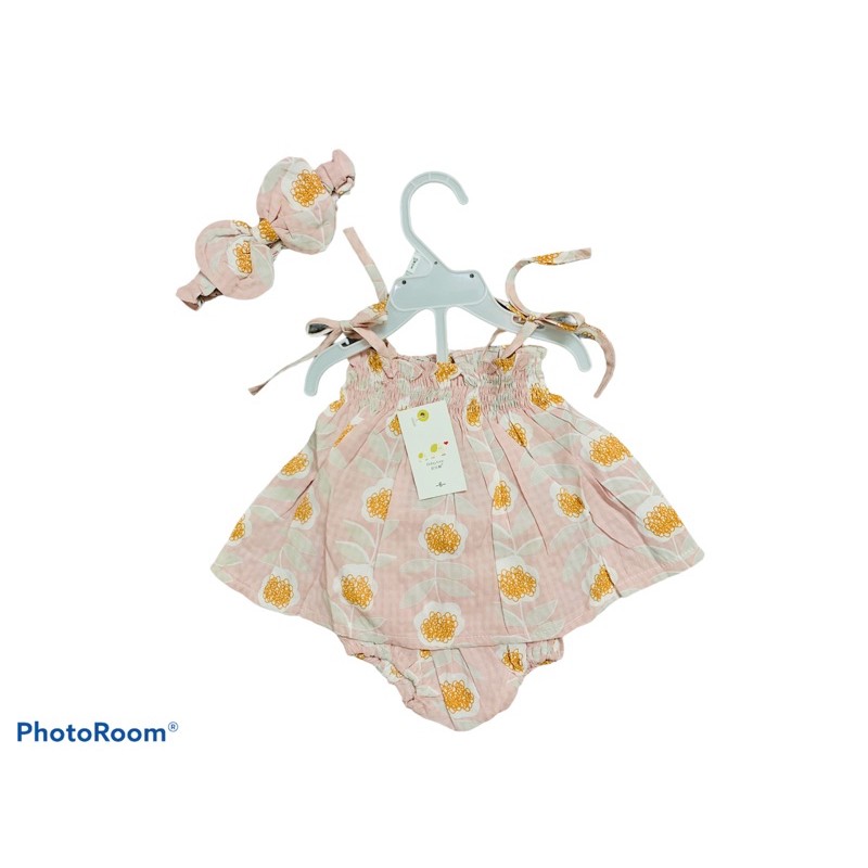 QC- Set body kèm turban size 0/3m-9/12m