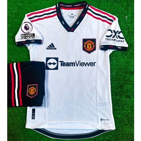 Bộ áo bóng đá Manchester United trắng Bodyfix hàng Thailand mùa giải 2022 – 2023 Giống thi đấu 100%