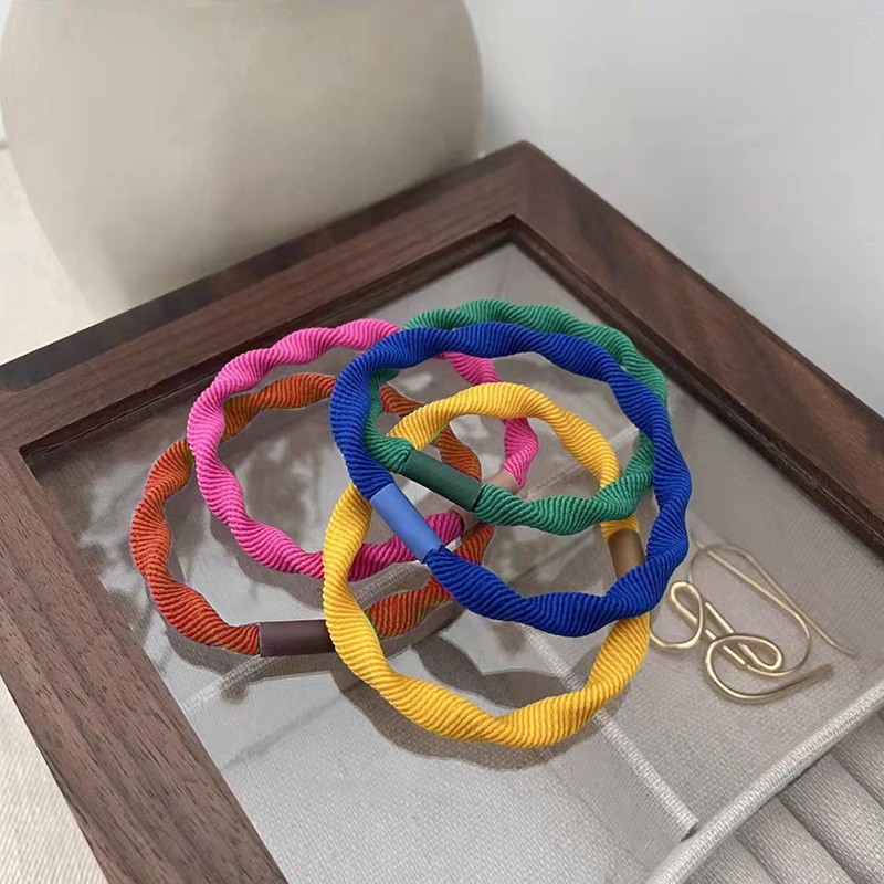 Set 5 Dây Buộc Tóc Co Giãn Nhiều Màu Sắc Cho Nữ