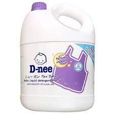 Nước giặt D-NEE dnee Thái Lan can 3000ml nắp trắng hồng tím xanh lá trẻ em baby new born