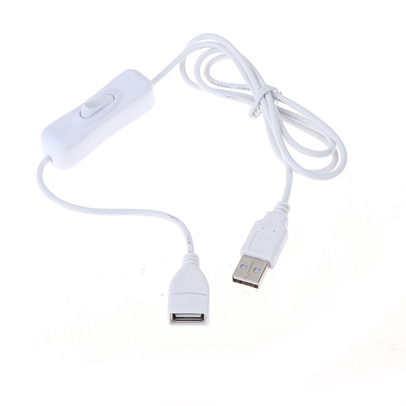 Cáp USB hỗ trợ sạc có nút bấm On/Off dài 1 m tiện lợi cho quạt/đèn USB chất lượng cao