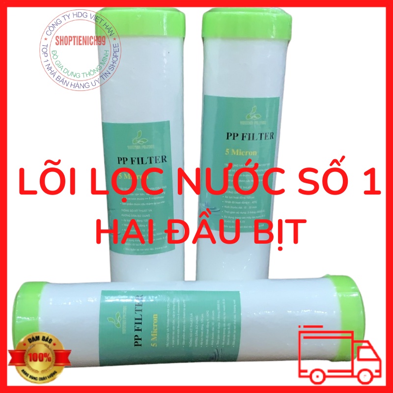 Lõi Số 1 Aqua Life 2 Đầu Bịt Lõi lọc nước số 1/ Lõi Lọc Nước PP10’’ Dùng Cho Các Loại Máy R/O.