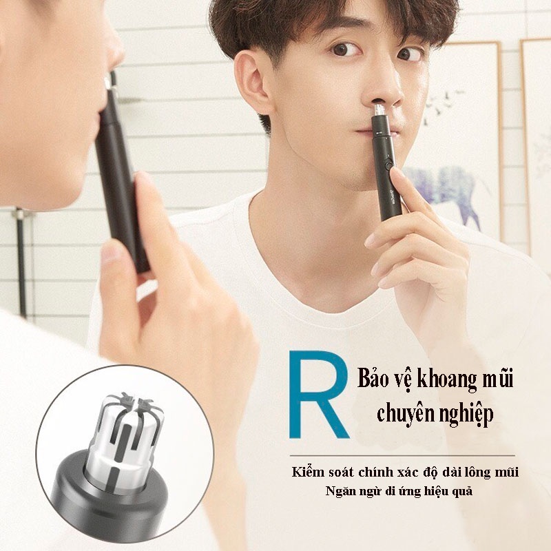 Máy Cắt Tỉa Lông Mũi Mini ShowSee - C1 Nhỏ Gọn Không Làm Tổn Thương Khoang Mũi - BH 6 Tháng