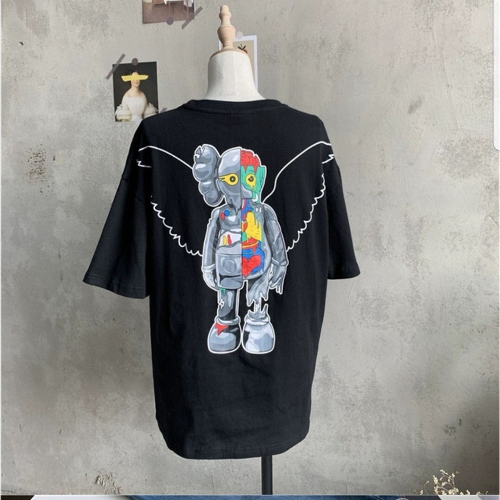 ÁO THUN TEE UNISEX NAM NỮ FORM RỘNG TAY LỠ T-SHIRT CỔ TRÒN CẶP NHÓM ROBOT BAY 146