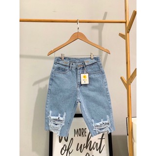 🔅quần ngố đai nút rách nhẹ