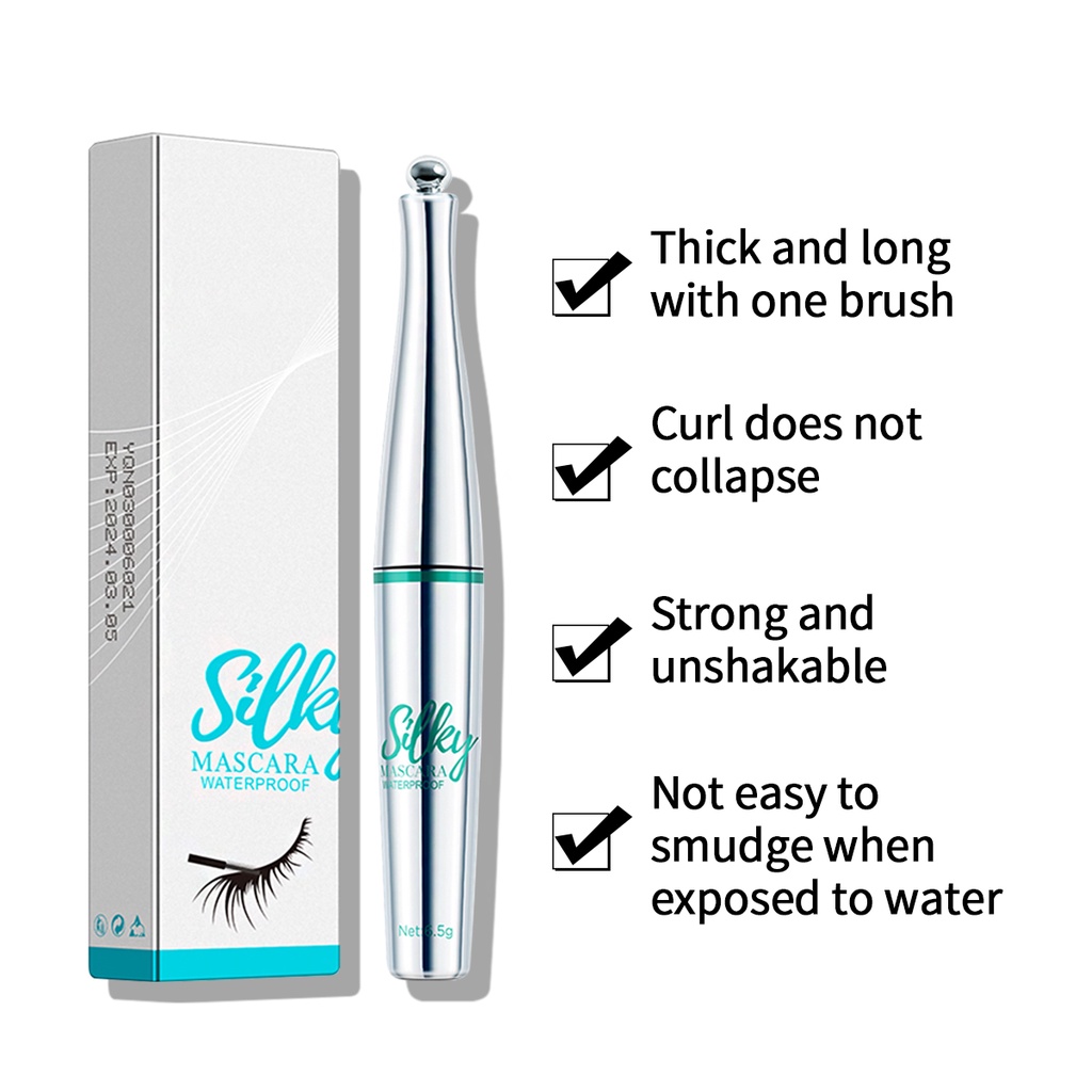 (Hàng Mới Về) 1 Mascara Uốn Cong Làm Dày Và Dài Mi Tự Nhiên Chống Thấm Nước Không Nhòe Lâu Trôi 6.5g