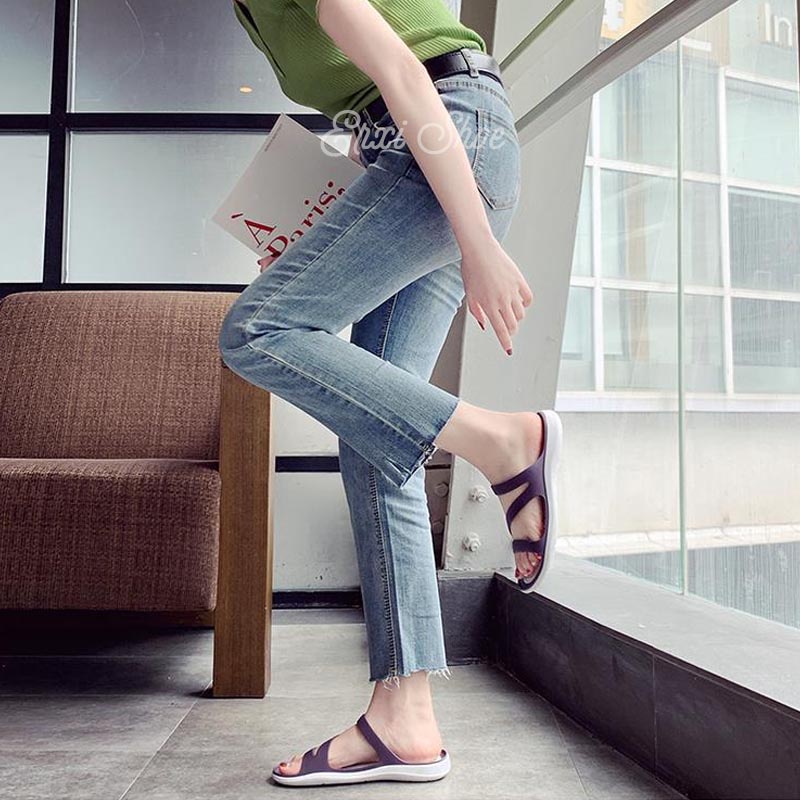 Xăng đan Đế Bằng Phối Quai Hậu Chữ Z Trẻ Trung Cho Nữ