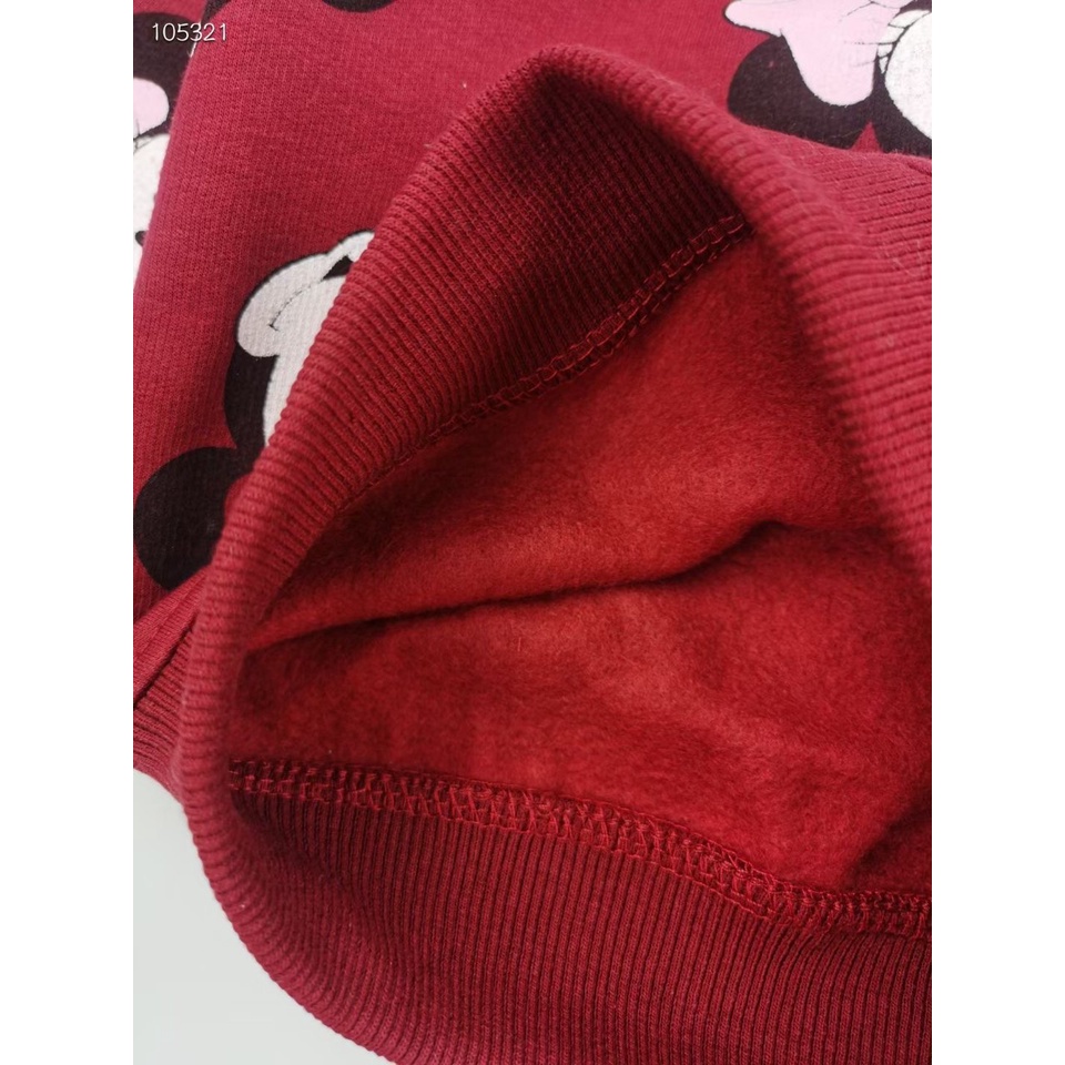 Bộ nỉ HM dài tay micky đỏ cho cả bé trai và bé gái đều mặc được từ 2-6y
