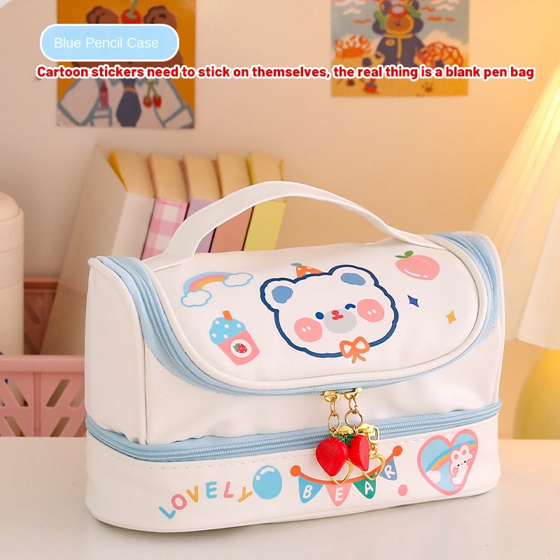 Bóp Viết 2 Ngăn Họa Tiết Dễ Thương