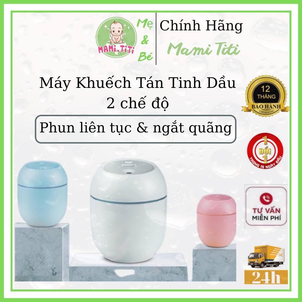 Máy xông tinh dầu mini, Máy Khuếch Tán Tinh Dầu Phòng Ngủ Và Trên Xe Hơi Dung Tích 220ml