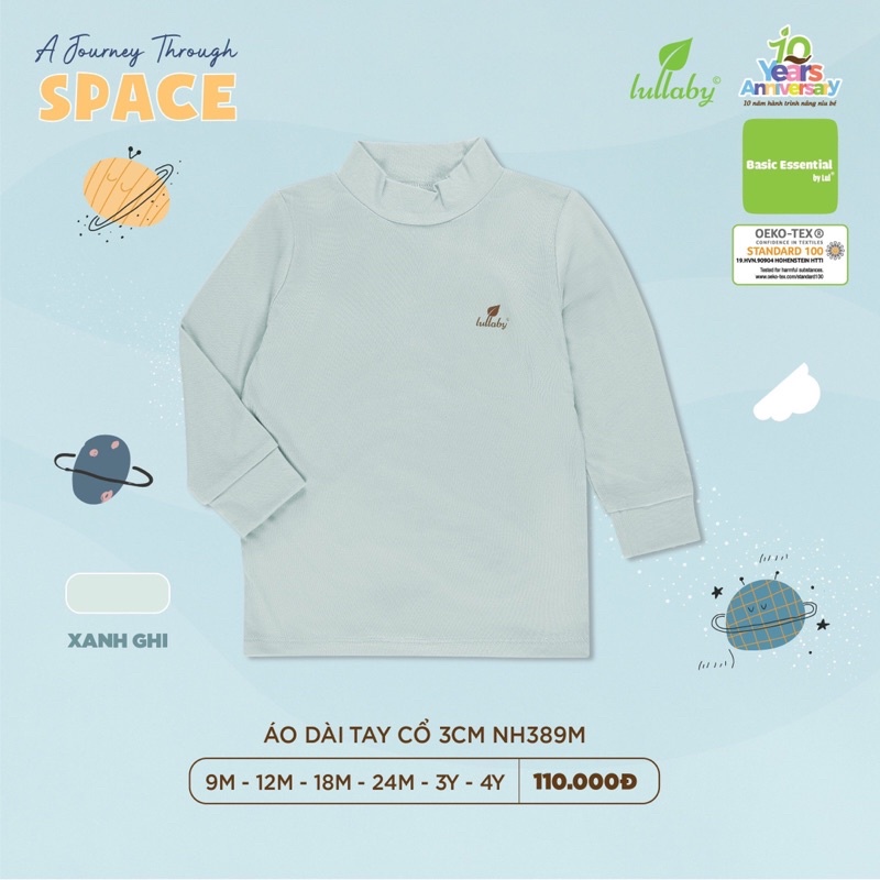Áo cổ lọ dài tay petit lullaby cho bé trai/ gái (9m-4y)384-389M