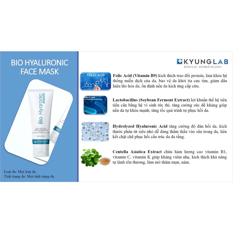Mặt nạ dưỡng da Kyung Lab Bio Hyaluronic Face Mask 100ml