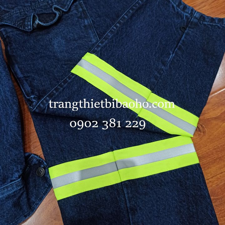 Quần áo jeans điện lực, thợ hàn phối phản quang hàng cao cấp