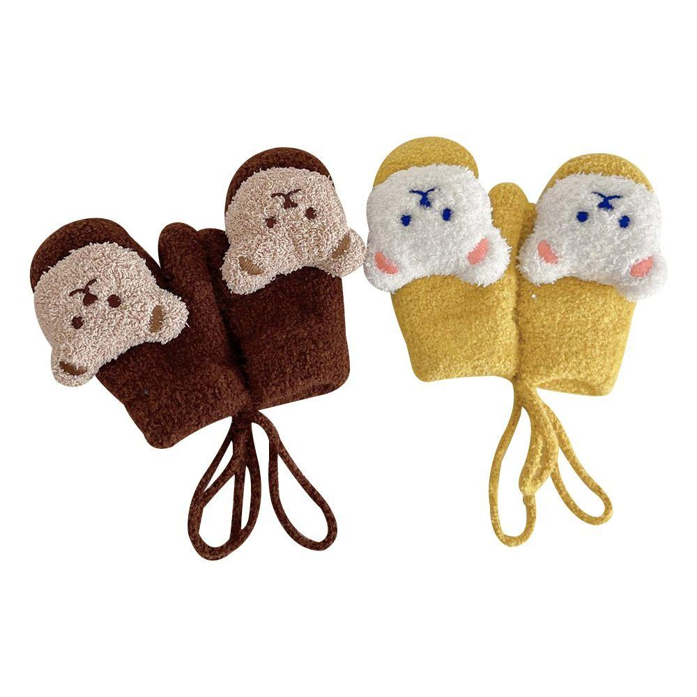 Găng Tay Chất Liệu Dày Dặn Ấm Áp Dễ Thương MIHAN1 Cho Bé 1-4 Tuổi