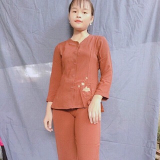 Bộ lam đi chùa vải đũi
