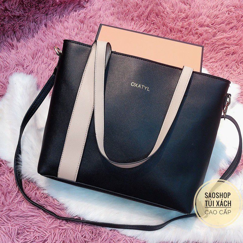 Túi xách công sở- Túi xách nữ đựng vừa a4 có nhiều ngăn màu đen | BigBuy360 - bigbuy360.vn