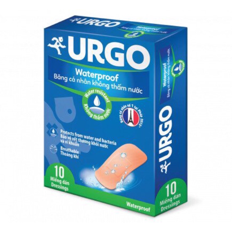 Băng cá nhân Urgo Waterproof - Băng cá nhân không thấm nước