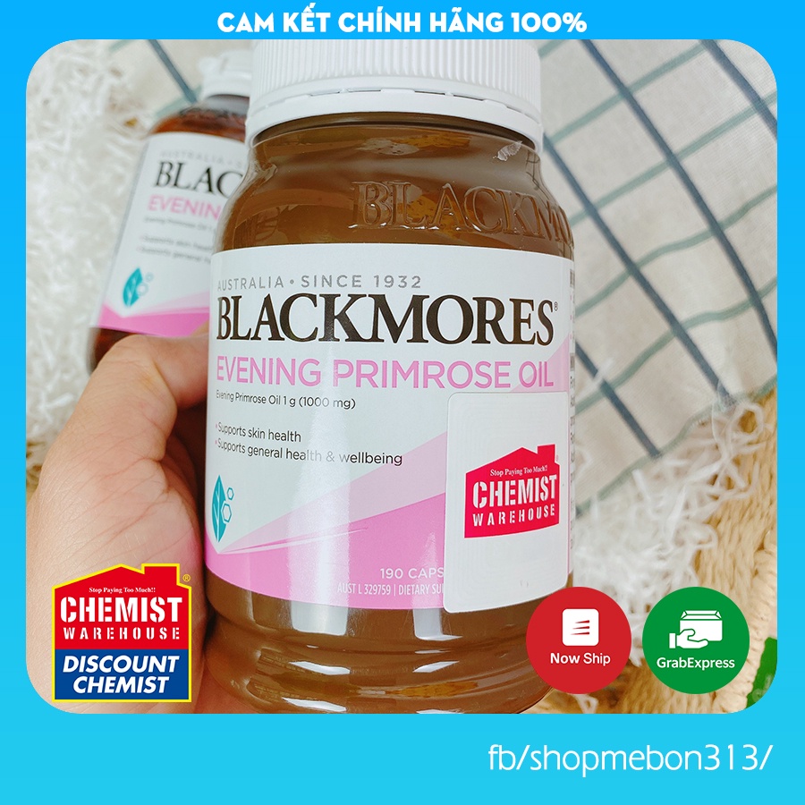 Tinh dầu Hoa Anh Thảo Blackmores 190 viên (Date mới nhất) - Xuất xứ Úc Chính Hãng
