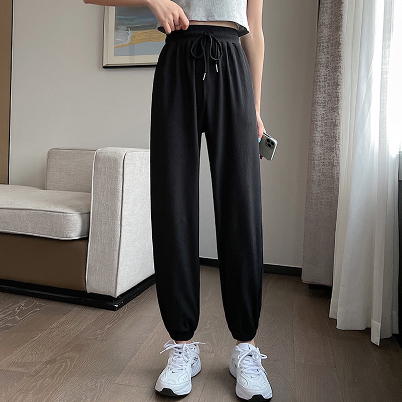 Quần thể thao IELGY dáng rộng lụa lạnh chống muỗi thời trang cho nữ