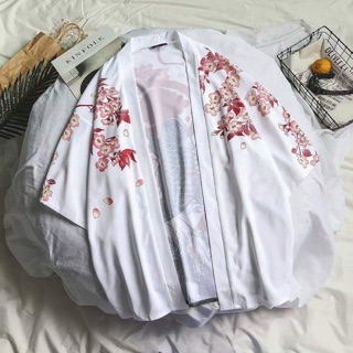 Áo khoác haori in cá chép hàng đẹp nam/nữ (có sẵn)