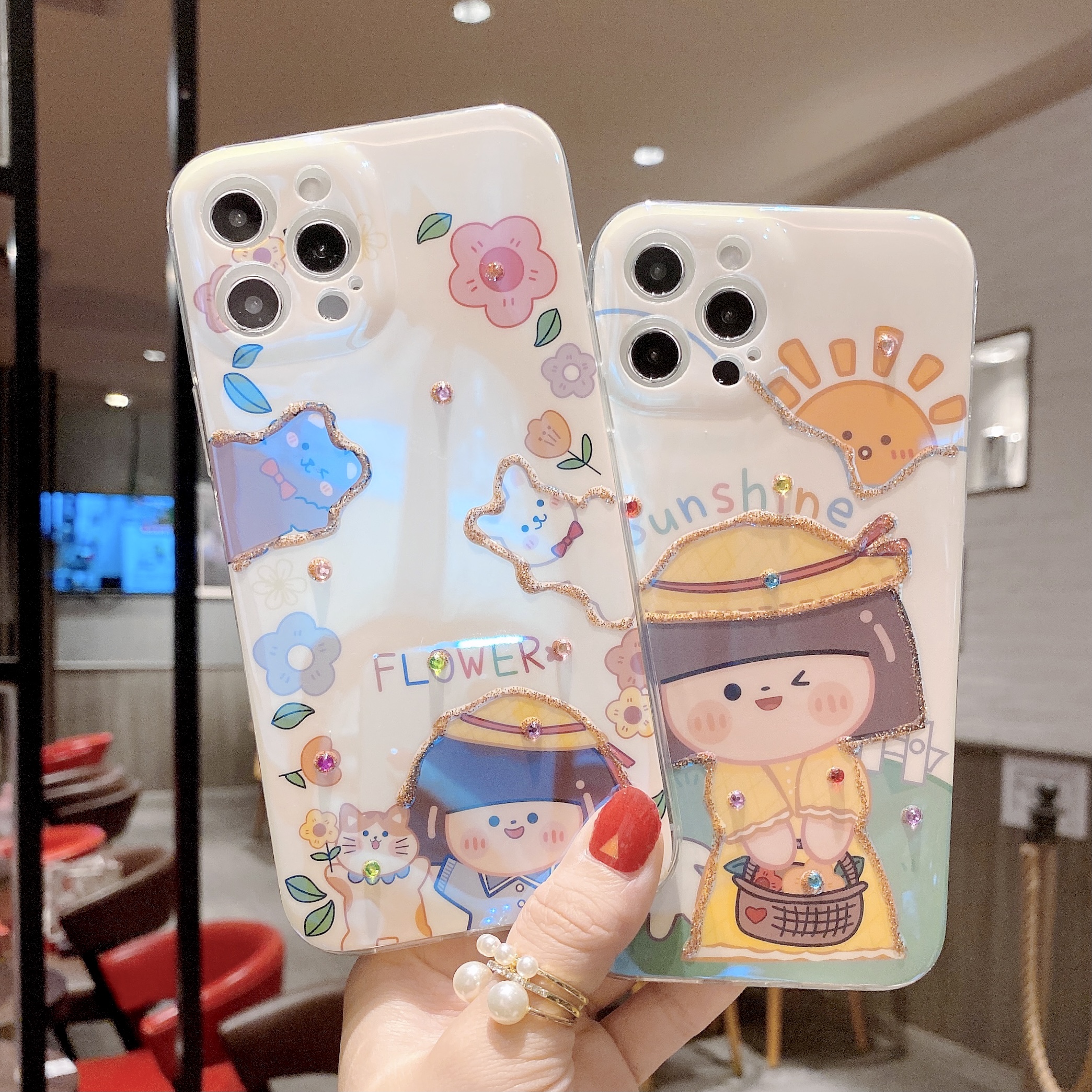 iPhone 12 Mini 11 Pro Max X XR XS Max 8 7 6 6S Plus Cartoon Rabbit Anti-drop Mobile Phone Soft Case