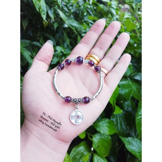 Lắc Tay Mix Charm + Đa Thach Anh Tím