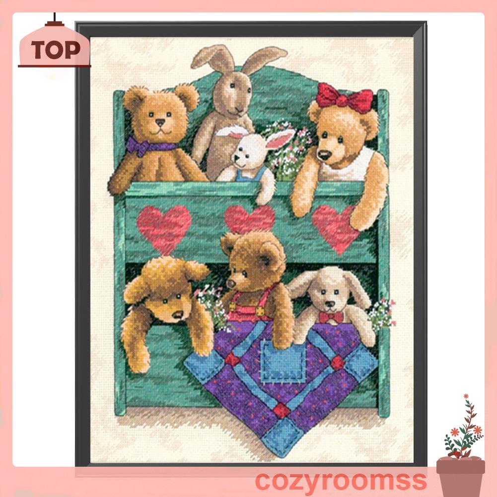 Tranh Thêu Chữ Thập Họa Tiết Gấu 11CT