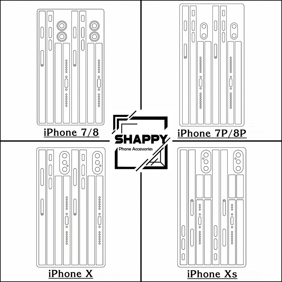 Combo 2 Bộ Skin Dán Viền IPhone Trong Suốt [Shappy Shop]