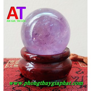 Cầu phong thủy thạch anh tím 4cm