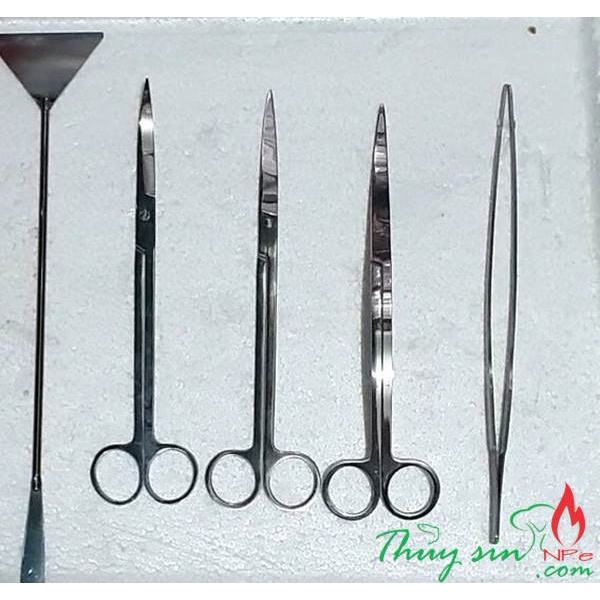 Bộ dụng cụ Mufan | Kéo tỉa cây thủy sinh | Nhíp thẳng | Nhíp cong | Dây vệ sinh IN/OUT | Kéo lượn sóng | Kéo c