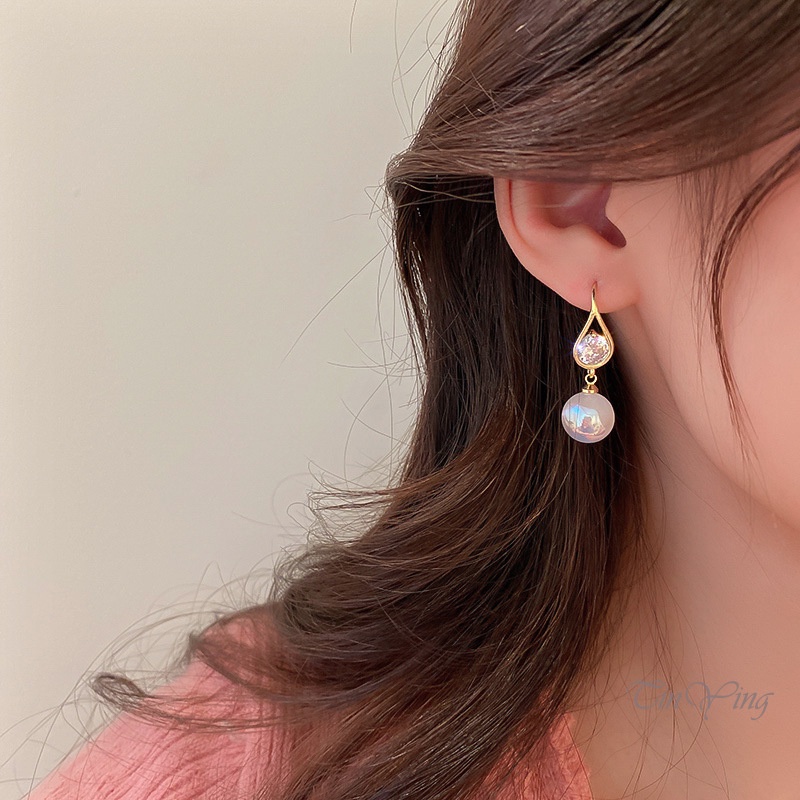 GETNOIVAS Khuyên Tai Kim Loại Đơn Giản Dễ Thương Thời Trang Cho Nữ