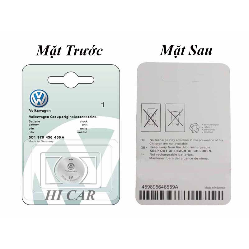 Pin chìa khóa ô tô Volkswagen Tiguan chính hãng